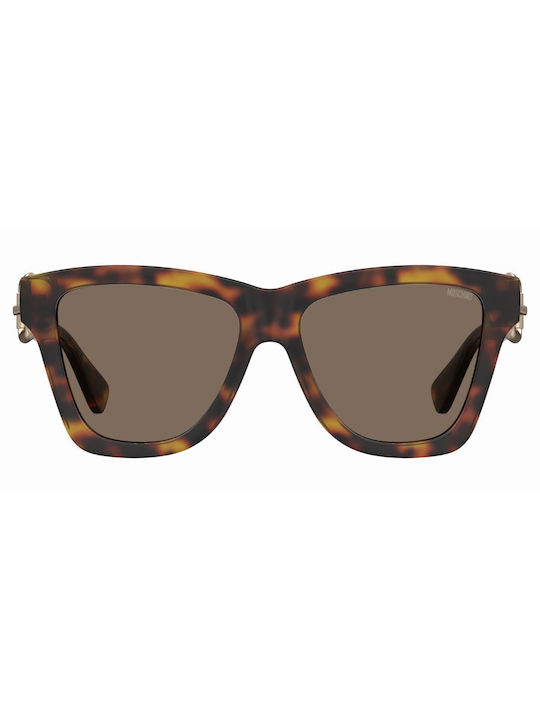 Moschino Women's Sunglasses with Brown Tartaruga Plastic Frame and Brown Lens MOS131/S 086/70