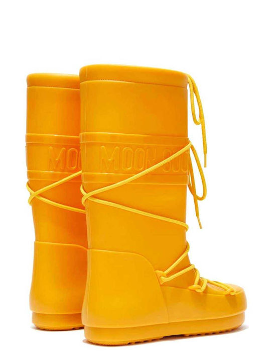 Moon Boot Γυναικείες Μπότες Χιονιού Κίτρινες