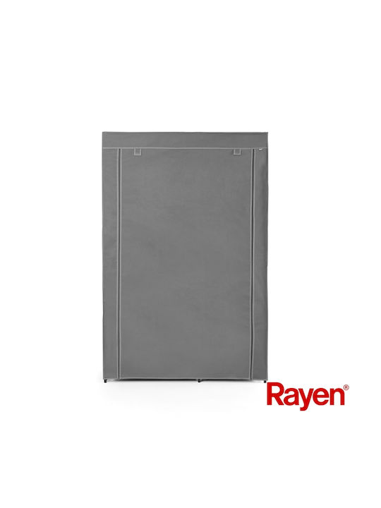 Rayen Dulap din material textil cu fermoar și rafturi în culoarea Gri 105x45x161cm
