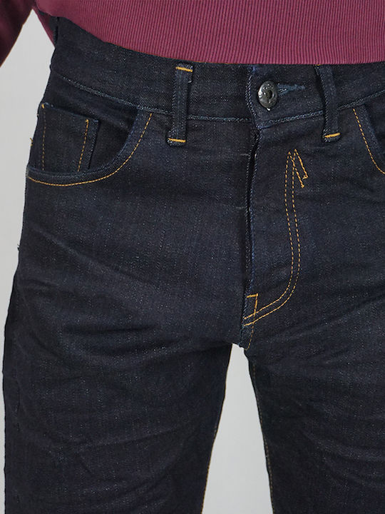 Chiaia5 Men's Jeans Pants Elastic with Loose Fit Navy Blue