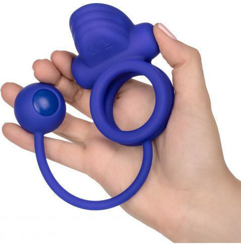 Calexotics Rechargeable Dual Rockin Rim Enhancer Cock Ring Blue