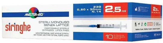 Master Aid Σύριγγες χωρίς Βελόνα 23G 2.5ml 10τμχ