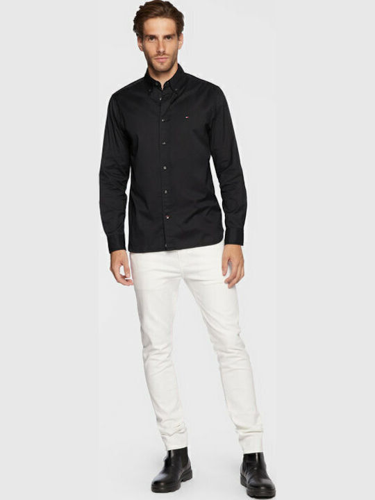 Long-sleeved Cotton Shirt Black
