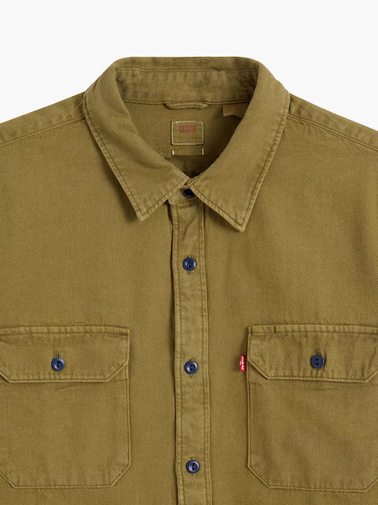Jackson Worker Overshirt Long-sleeved Denim Shirt Green Gar