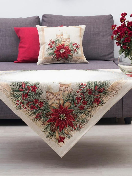 Dimeco Christmas Decorative Square Pillowcase Beige 45x45pcs