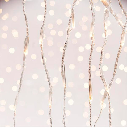 360 LED Lights 2 m x 200 cm Warm White Curtain Type