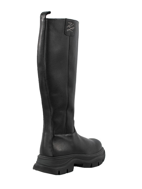 Luna II Leder Damenstiefel Schwarz