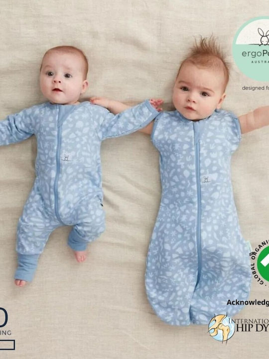 Ergo Pouch De primăvară Sac de dormit Cocoon Swaddle Bag 1 tog Albastru