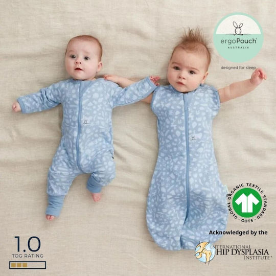 Ergo Pouch Пролетен Спален чувал Cocoon Swaddle Bag 1 Тог Синьо