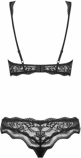 Obsessive Luvae Секси Комплект Бельо Black 145214