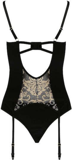 Casmir Lingerie Victoria Corset Sexy Σετ Εσωρούχων Black / Gold