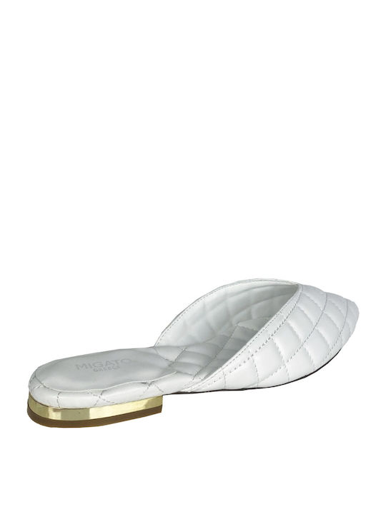 Flat Mules σε Λευκό Χρώμα