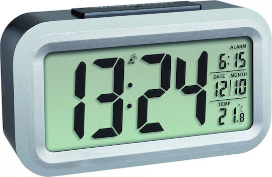 TFA Ceas De Masă Digital LCD Din Plastic Cu Ceas Deșteptător Alb 60.2553.02