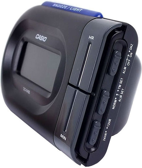 Casio Επιτραπέζιο Ψηφιακό Ρολόι LED Πλαστικό με Ξυπνητήρι Μαύρο DQ-543-1E