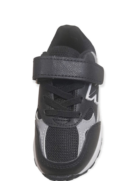 SNEAKERS BLACK WITH GREY AND ADHESIVE