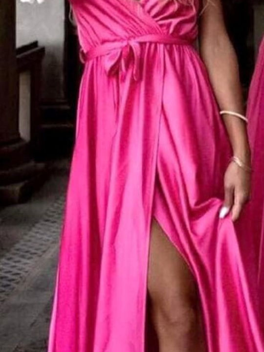 Макси рокля в розово