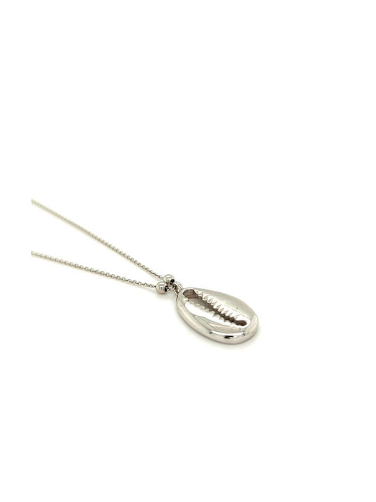 Women's necklace, silver (925°), shell