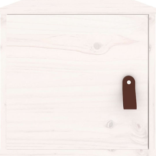 Dulap Suspendat pentru Sufragerie din Lemn Masiv Alb 31.5x30x30cm
