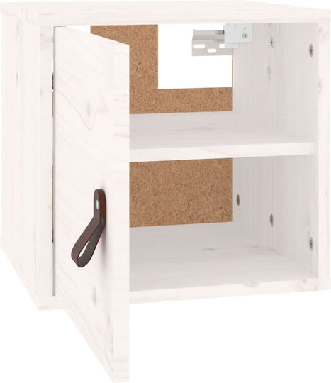 Dulap Suspendat pentru Sufragerie din Lemn Masiv Alb 31.5x30x30cm