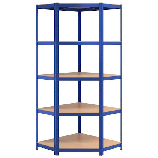 vidaXL Corner Dexion Shelf Galvanized 75x75x180cm with 5 Shelves Total Load Capacity 875kg