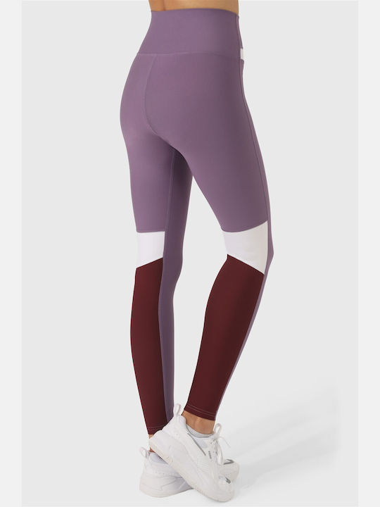 Superstacy Frauen Lang Leggings Hochgeschnitten Lilac