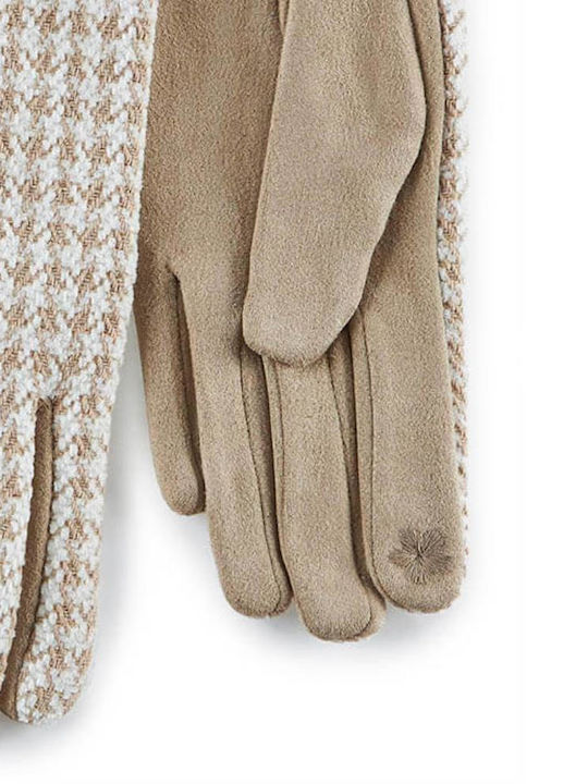 Beige Handschuhe Berührung