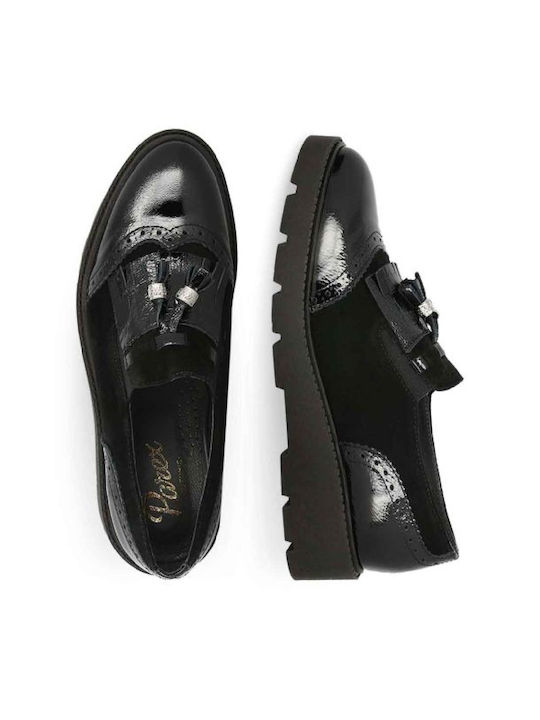 Women's Leather Oxford Shoes Black