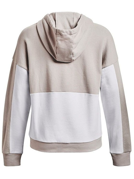 Women's Hooded Fleece Sweatshirt Beige