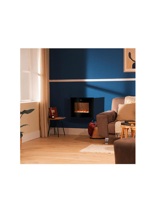 Cecotec Ready Warm 2650 Curved Flames Connected Wall Mounted Electric Fireplace 2000W 66x52cm Black