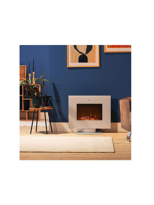 Cecotec Readywarm 2700 Design Flames Επιδαπέδιο Ηλεκτρικό Τζάκι 2000W 66x59.5cm Λευκό