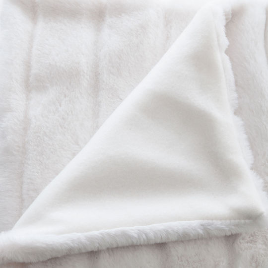 A-S Manoir Furry Blanket for Sofa 120x160cm White