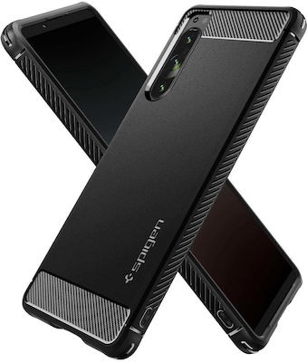 Spigen Rugged Armor Coperta din spate Silicon rezistent Matte Black (Xperia 5 IV) ACS04552