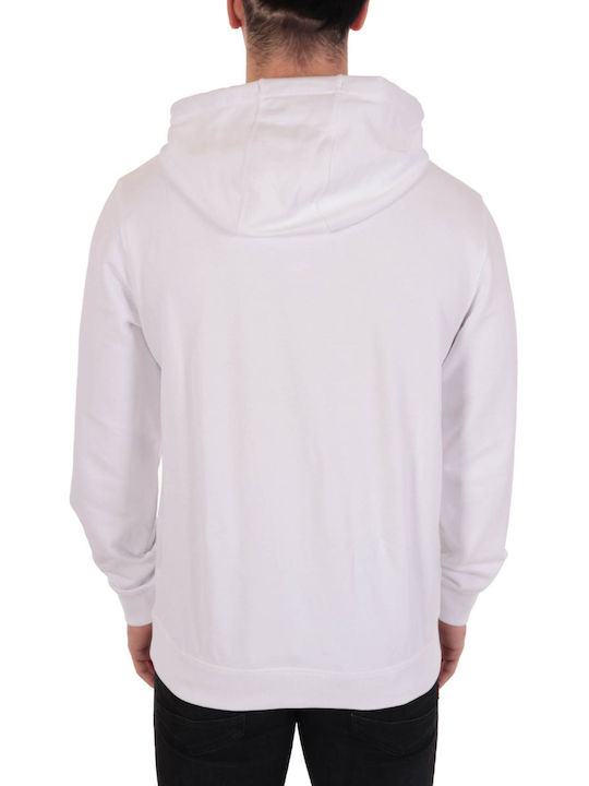 Hugo Boss Men's Sweatshirt with Hood and Pockets White