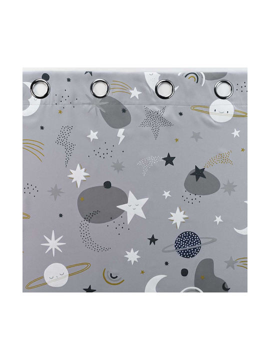 Douceur d'Intérieur Kids Grommet Top Blackout Curtain Moonlight Gris 1611408 140x260cm