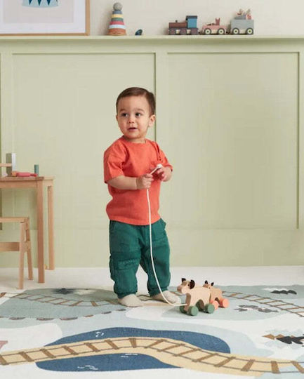 Kids Concept Συρόμενο Παιχνίδι Τρεχαλίτσα Τάρανδοι από Ξύλο για 12+ Μηνών