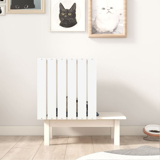 vidaXL Σπιτάκι Γάτας Λευκό 60x36x60cm
