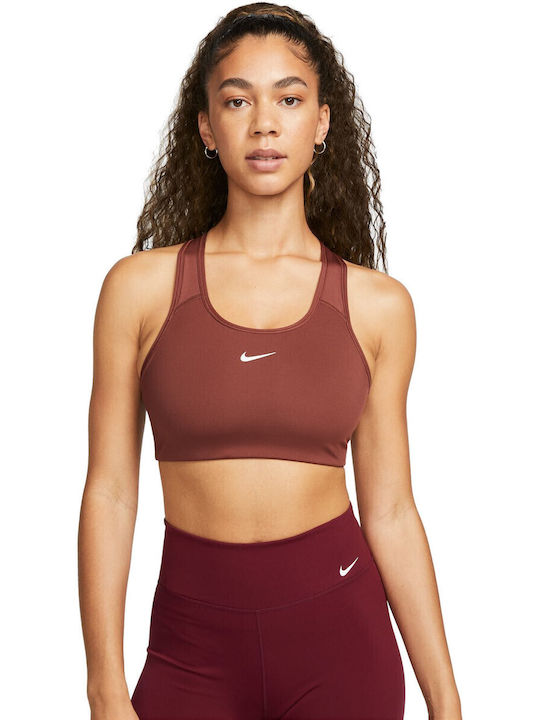 Swoosh Women's Sports Bra without Padding Dark Pony