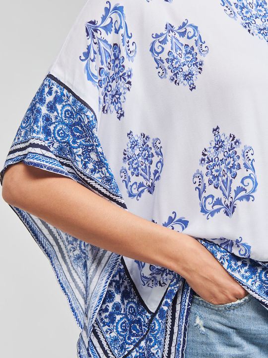 Summer Tunic with 3/4 Sleeve White