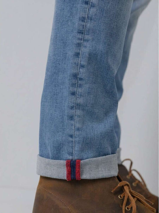 Men's Jeans Pants Elastic with Regular Tapered Fit Blue