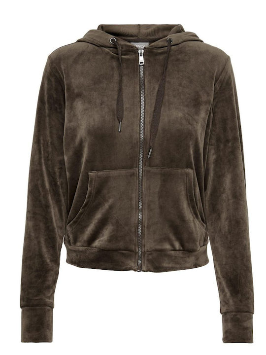 Rebel Damen Sweatshirtjacke Samt Kapuzen Delicioso
