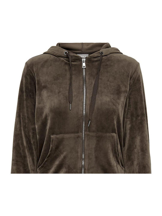 Rebel Damen Sweatshirtjacke Samt Kapuzen Delicioso