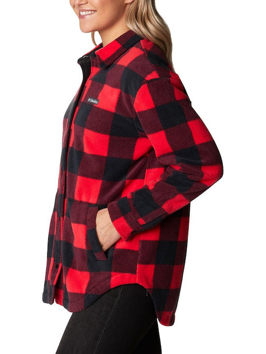 Γυναικείο Καρό Κόκκινο Overshirt