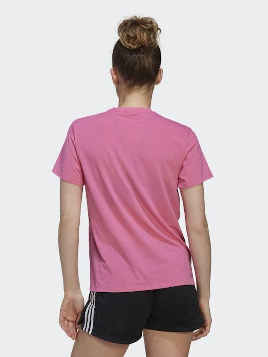 Adidas Train Icons Damen Sportlich T-shirt Rosa