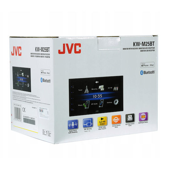JVC Автомобилна аудио система 2 DIN (Bluetooth/USB/AUX/WiFi/GPS/Android Auto) с Touch Screen 6.8"