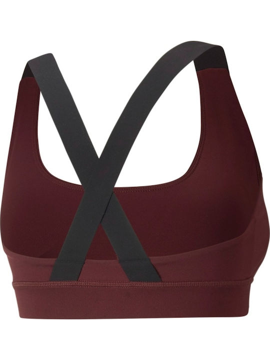 Femei Atletic Sutien sport Burgundy cu Căptușeală ușoară