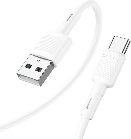 Hoco X83 Victory USB 2.0 Cable USB-C male - USB-A 60W Λευκό 1m HC-X83TWH