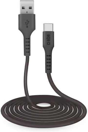 SBS USB Typ-C Kabel USB 2.0 männlich - USB-A Schwarz 3m TECABLETC3MTK