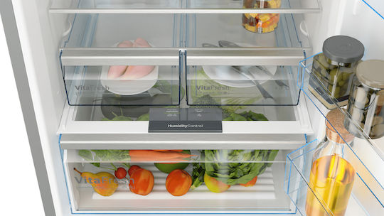 Bosch Ψυγειοκαταψύκτης 508lt Total NoFrost Υ193xΠ70xΒ80εκ. Inox KGN56XIDR