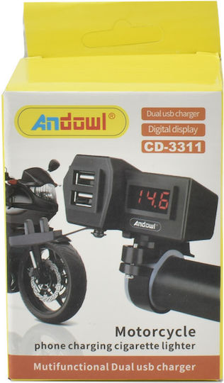 Andowl USB Charger & Voltmeter Cd3311