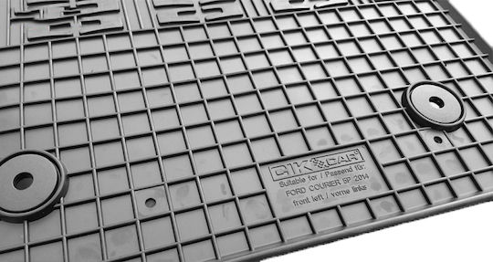 Cik Set of Front and Rear Mats 4pcs for Ford Courier 2014+ Black
